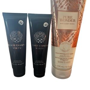 Vince Camuto Virtu Shower Gel Duo and Bath&Body works body wash.